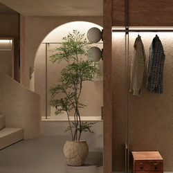 Artificial Green Plants, Light Luxury High-End Nandina Bamboo Fake Tree Potted Plants, Indoor Home and Shop Fake Plants, Wabi-Sabi Floor-Standing Decorations