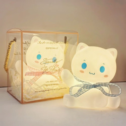 Cute Lucky Cat Night Light Desktop Cartoon Atmosphere Light Ornament Exquisite Heartfelt Birthday Gift Girls Souvenir
