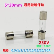 Cầu chì cầu chì thủy tinh cầu chì 5*20MM 250V 0.5A 1 2 3 4 5 10 20 30A