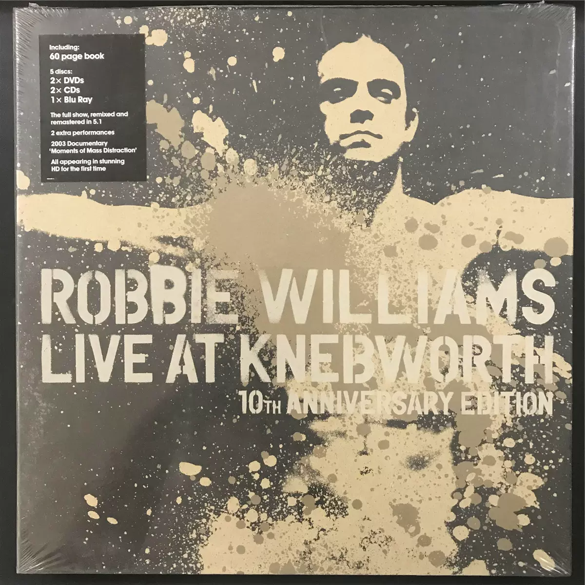 10周年豪华版Robbie Williams Live At Knebworth 2CD+2DVD+蓝光