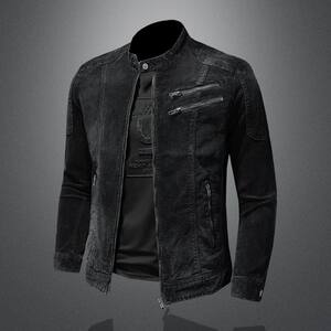 Marvel Venom Spring and Autumn New Denim Jacket Men's European and American Casual Stand Collar Zipper Jacket Cycling Motorcycle Suit Trend