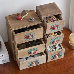 Foreign Trade Export Order Antique Solid Wood Cute Desktop Storage Cabinet Jewelry Cabinet Doll Furniture