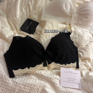 
Girl's eyes ~ Small breasts gathering underwear for women without steel rings and anti-sagging breasts sexy flat bra set