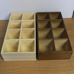 Drawer Bead Storage Box with Compartments, Desktop Wooden Grid Box, Square Grid Wardrobe Drawer Storage