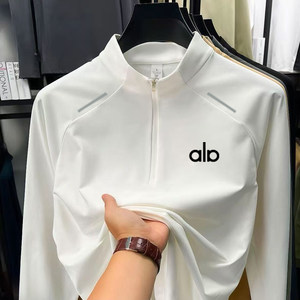 
Autumn popular half-zip splicing sports T-shirt men's long-sleeved spring quick-drying clothing outdoor running and cycling clothing training clothing