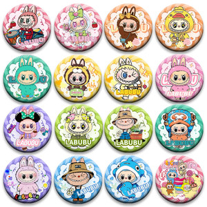 
Popular Labubu Rabubu anime badges 2D peripherals Barji collection tinplate badges students