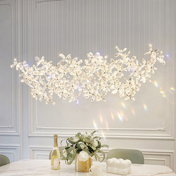 Crystal Chandelier, Dining Room Lamp, Flower Chandelier, Light Luxury Italian Designer Dining Room Lamp, High-End Art Bar Island Lamp