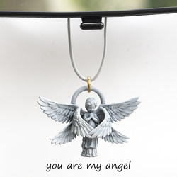 Original Design Six-Winged Guardian Angel Car Rearview Mirror Interior Creative Personalized Car Pendant for Men and Women