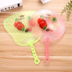 Plastic Fan Large Summer Banana Fan Old-Fashioned Home Student Portable F Portable Folding Fan Round Style Large Rocking Fan