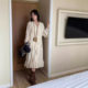 
High-end French V-neck long-sleeved dress for women in spring and autumn 2025 new loose slim casual temperament long skirt