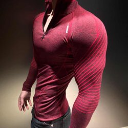 Chu Year of the Horse Limited Edition Over-The-Shoulder Python Pattern Jacquard Seamless Long-Sleeve Half-Zip Elastic Quick-Drying Sports Long-Sleeve