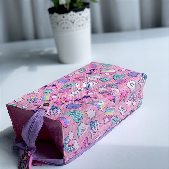 Astuccio per penne in tela di grande capacà Astuccio per mate Kawaii Cancelleria coreana Rorno a scuola Fornure carine Borsa per cosmetici da donna Cancelleria  21