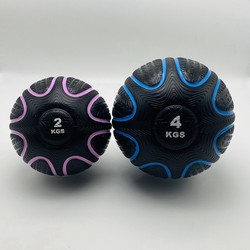 Export High-Elastic Rubber Solid Gravity Ball Fitness Medicine Ball Arm Strength Waist and Abdomen Rehabilitation Training