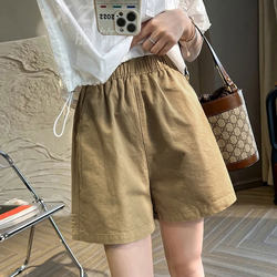 Women's Summer High-Waisted Thin Loose-Fitting Slimming Straight-Leg Cropped Work Pants for Petite Women