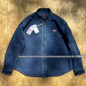 
Japanese spring and autumn denim jacket shirt profile autumn and winter inner denim outdoor retro trendy denim literary jacket