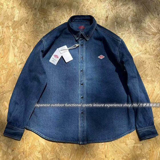 
Japanese spring and autumn denim jacket shirt profile autumn and winter inner denim outdoor retro trendy denim literary jacket