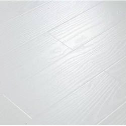 Reinforced Composite Wood Floor Glossy White Floor 8mm Commercial Floor White Wood Grain Demolition Board Exhibition Floor