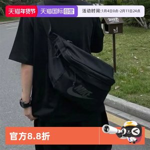 
[Self-operated] NIKE Nike Shoulder Bag Women's 2025 Autumn New Fashion Trendy Crossbody Bag Black Waist Bag Women