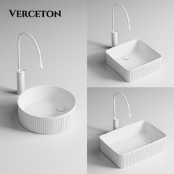 Side Drain Art Countertop Basin Balcony Washing Machine Cabinet Front and Rear Left and Right Drainage Ceramic Wash Basin Face Basin