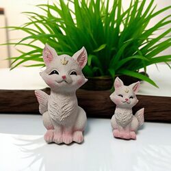 Cute Nine-Tailed Fox Resin Potted Plant Decoration Outdoor Courtyard Garden Ornament Balcony Landscaping Arrangement