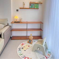 DIY Solid Wood Storage Rack in the Same Style as Xiaohongshu, Vintage Balcony Screw-Functional Floor Rack for Bedroom, Kitchen, and Home Use