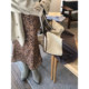SukiiRED Japanese abstract printed fishtail elastic waist skirt for women's autumn new mid-length A-line skirt