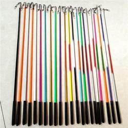 Rhythmic Gymnastics Ribbon Pole, Colorful Segmented Ribbon Stick, Dance Fitness Rhythmic Exercise Ribbon Stick, Fiberglass Material