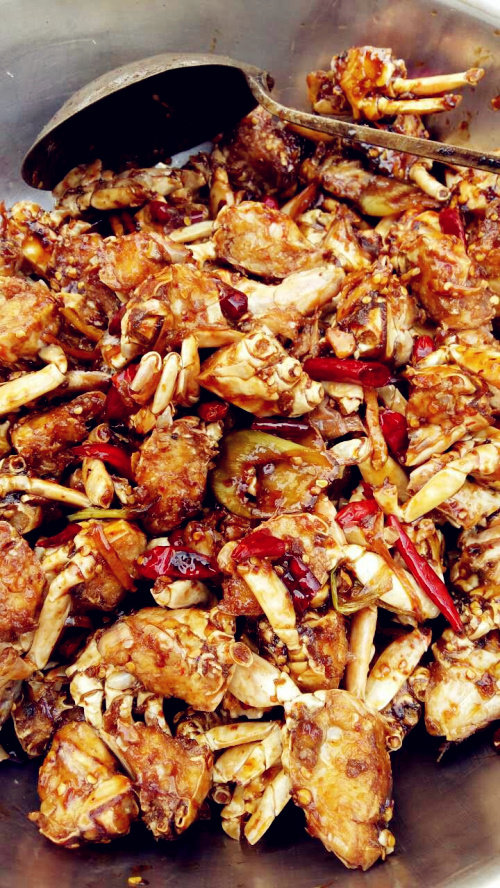 【新品】光头阿爸香辣蟹块私房菜无添加即食零食办公室零食代餐