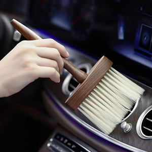 
North American black walnut car air outlet dust removal brush high-end ash sweeping tool soft bristle brush interior car good stuff