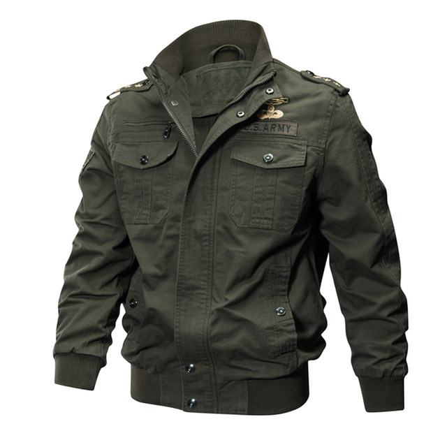 Military style bomber jacket, male air force, European and American ...