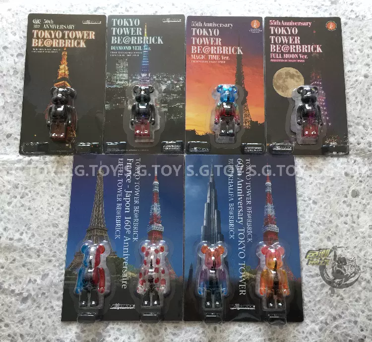 BEARBRICK 东京塔合辑TOKYO TOWER 透明100% BE@RBRICK 积木熊-Taobao