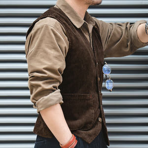 
Maden workwear American retro hunting vest corduroy vest Amei Kaji vest jacket British style men's spring
