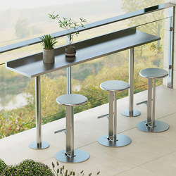 Stainless Steel Bar Chairs Outdoor Bar Chairs High Stools Outdoor High Chairs High Tables and Chairs Open-Air Bar Tables and Bar Stools