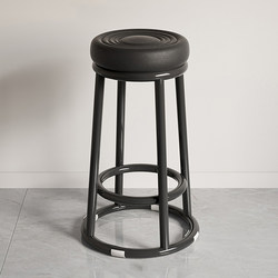Bar Stool with a Light Luxury and High-End Feel, High Stool for Home Use, Island Chair, Round Stool for Reception Area, Cashier Front Desk, Bar Chair