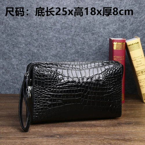 Сумка с петлей на руку, вместительная и большая маленькая сумка клатч, Таиланд, крокодил, из натуральной кожи