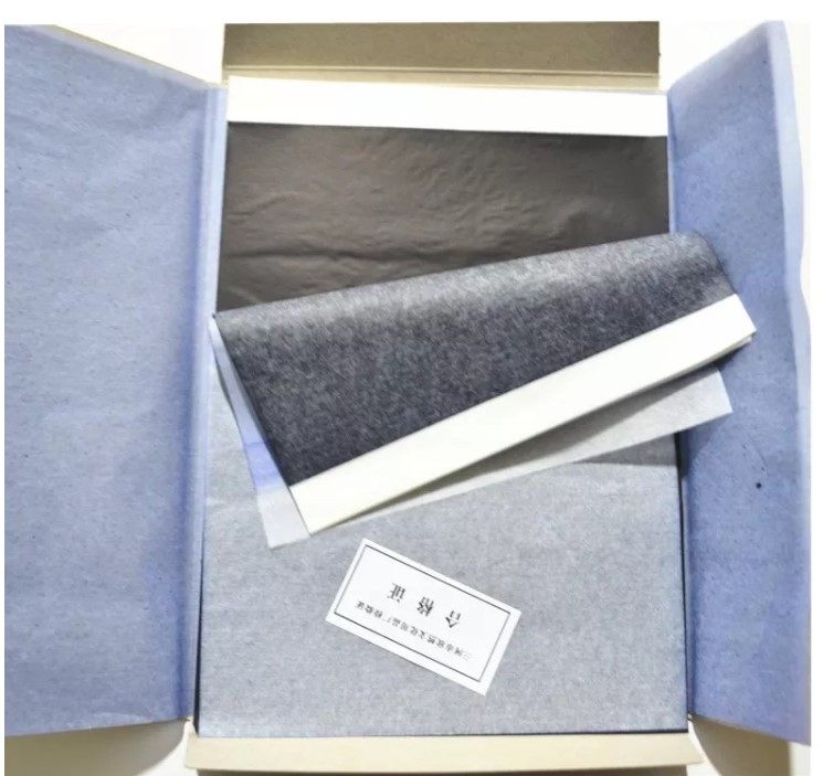 베이징 4-IN-ONE 32 오픈 카본지 양면 파란색 더러운 손 흰색 가장자리 카본지 18.5*12.5MM 5개 상자-