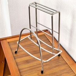 Extra Thick Stainless Steel Cutting Board Rack, Chopping Board Holder, Kitchen Storage Rack, Pot Lid and Cutting Board Multifunctional Knife Holder