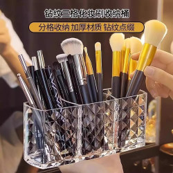 Makeup Brush Holder Bedroom Dressing Table Lipstick Eyeshadow Eyebrow Pencil Organizer Transparent Acrylic Mirror Cabinet Cosmetics Storage Box