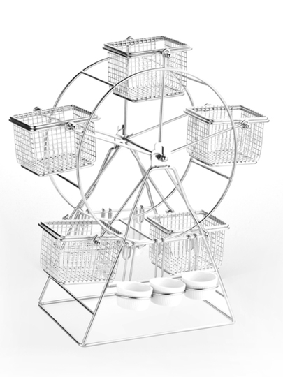 Food Rack Girevole Con 5 Tazze - In Acciaio Inox Per Snack, Cupcake E Feste - Foto 9