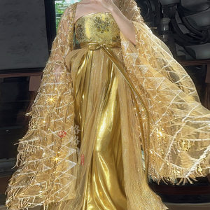 
Original by Gegejian [Drunk Gold Hairpin] Hanfu Film and Television Style Tailored Myrobalan Skirt Tang Style Restoration TV Series Princess