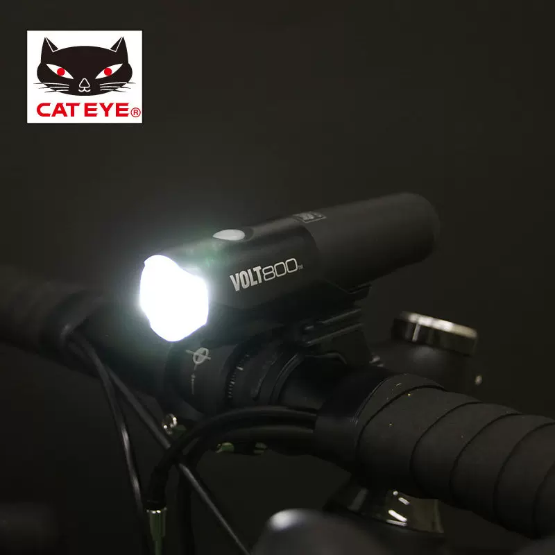 CATEYE猫眼VOLT800自行车前灯夜骑强光充电手电筒山地车骑行装备-Taobao