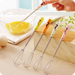 Ceramic handle manual egg beater egg whisk kitchen egg stirring stick batter cream mixer baking tool