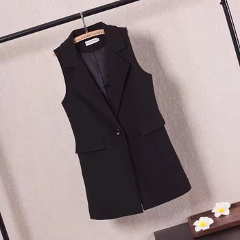 Medium -long and long -shoulder jacket Korean versatile horses clip suits
