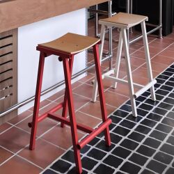 Simple Modern Wrought Iron Bar Stool for Home Use, Island Counter High Stool Hay Taburete 8 Bar Stool