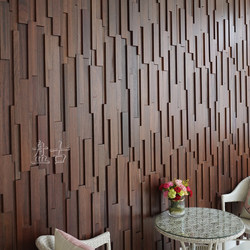Old Ship Wood Black Walnut Color Vertical Wood Strip Solid Wood Mosaic Tv Background Wall Tiles Signboard Wood Mosaic