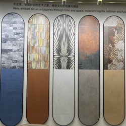 Zebra Leopard Print Art Tiles Mid-Century Style B&B Bathroom Bathroom Background Wall 60X120 Contrasting Color Wall Tiles and Floor Tiles