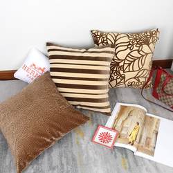 Nordic Style Sofa Cushion Car Backrest 45cm Square Pillow Model Room Cushion Nap Pillow Velvet Headboard Square Pillow