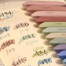 Highlighter Pen, Pure Desire Collection, Fluorescent Color Marker Pen, Student Stationery, Large Capacity Planner Pen, Colorful Fluorescent Marker Pen, Light Color Series, Highlight Key Points, Morandi Light Planner Pen, Blue, High Aesthetic Value