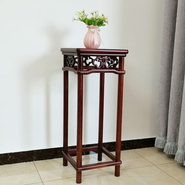 Log Flower Rack Solid wood flower rack tenon -and -mortise craftsmanship Wooden flower ...