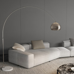 Fishing Lamp Floor Lamp Next to the Sofa in the Living Room, High-End, Light Luxury, Minimalist Silver 2025 New Stainless Steel Table Lamp